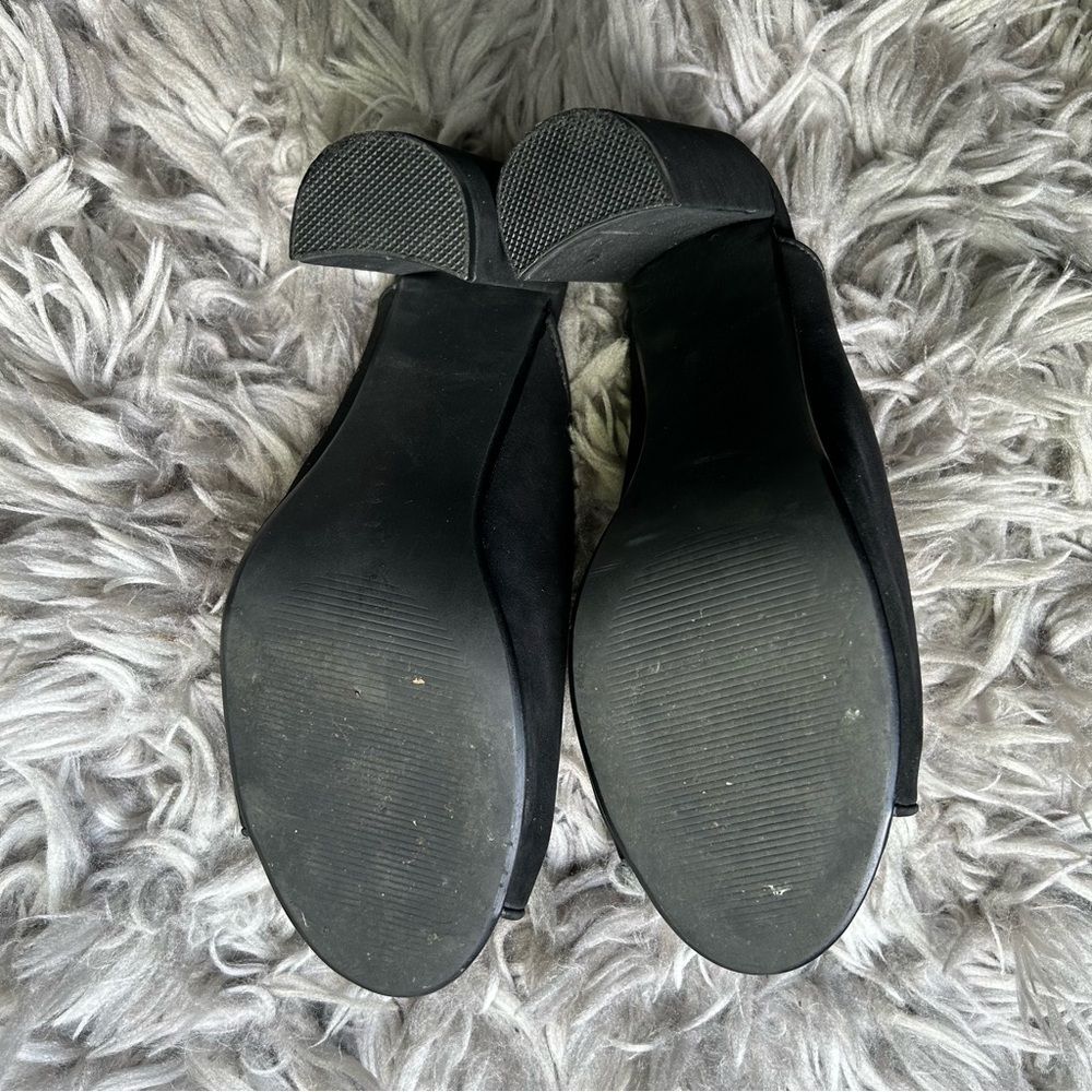 Steve Madden Vista black suede block heel mules women’s shoe size 10 - Picture 8 of 9